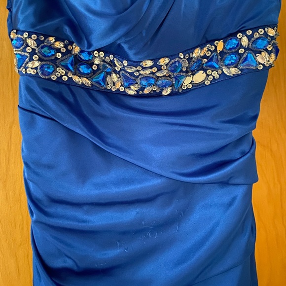 City Triangles Blue Formal One-Shoulder Dress with Sequins - Picture 2 of 5